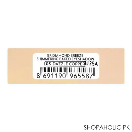 golden rose diamond breeze shimmering baked eye shadow, 03, dazzle copper image5