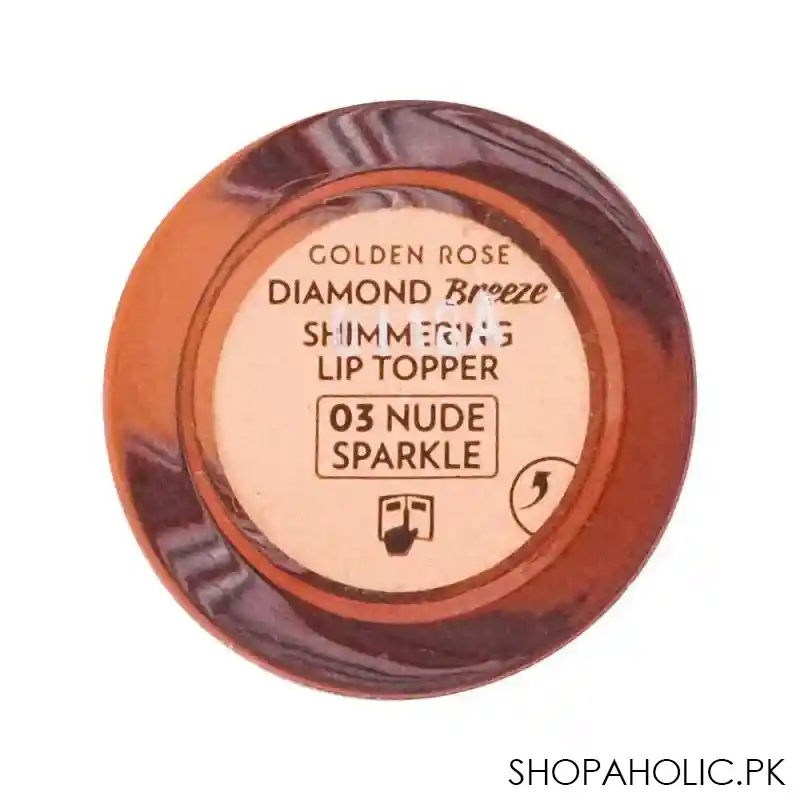 golden rose diamond breeze shimmering lip topper, 03, nude sparkle image4