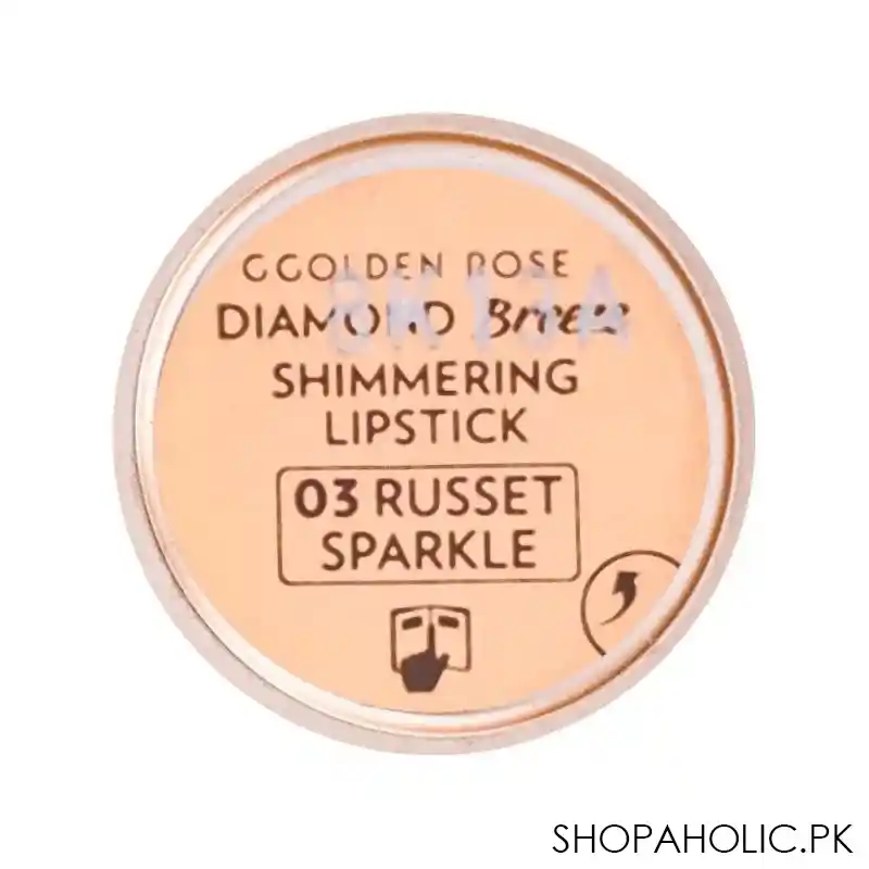golden rose diamond breeze shimmering lipstickk, 03, russet sparkle image4