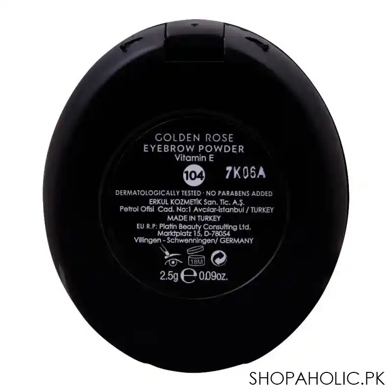 golden rose eyebrow powder, vitamin e, no paraben added, 104 image3