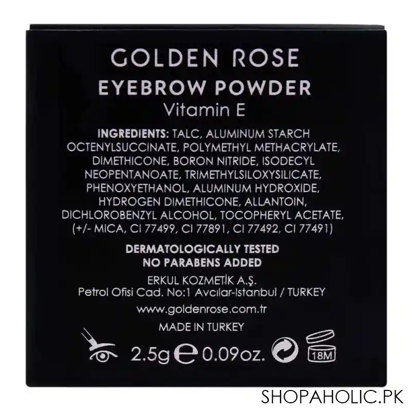 golden rose eyebrow powder, vitamin e, no paraben added, 104 image5