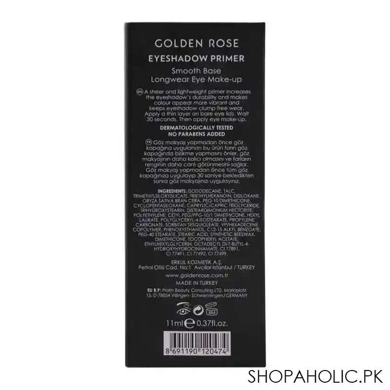 golden rose eyeshadow primer, smooth longwear base eye make up image3