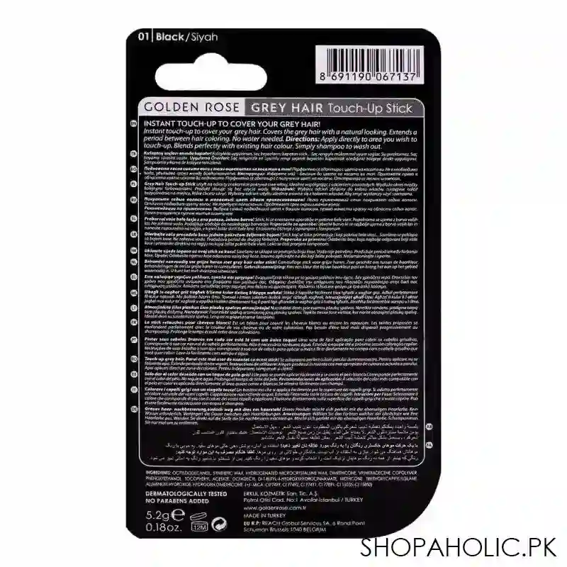 golden rose grey hair touch up stick, 01 black image3
