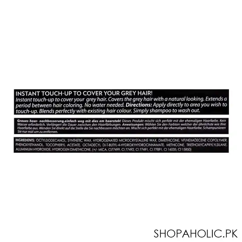 golden rose grey hair touch up stick, 01 black image4