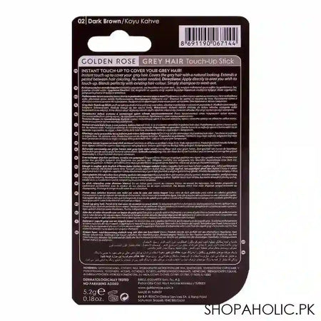 Golden Rose Grey Hair Touch-Up Stick, 02 Dark Brown - Image 4