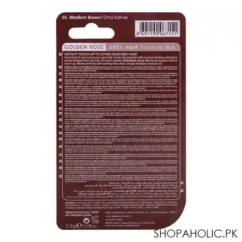 golden rose grey hair touch up stick, 03 medium brown image3