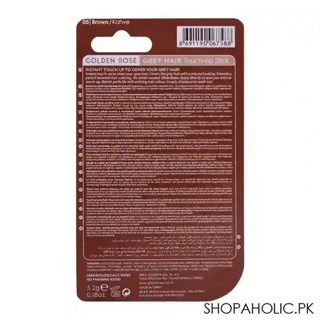 Golden Rose Grey Hair Touch-Up Stick, 05 Brown - Image 4