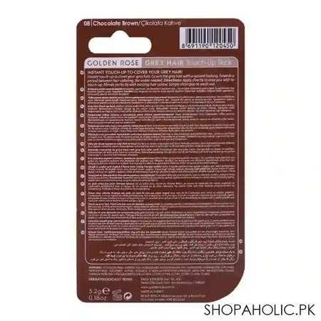 golden rose grey hair touch up stick, 08 chocolate brown image3