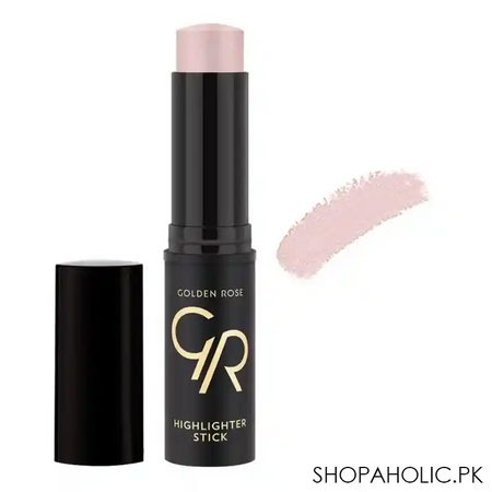 golden rose highlighter stick, 02 bright pink, instant radiance, paraben free main image