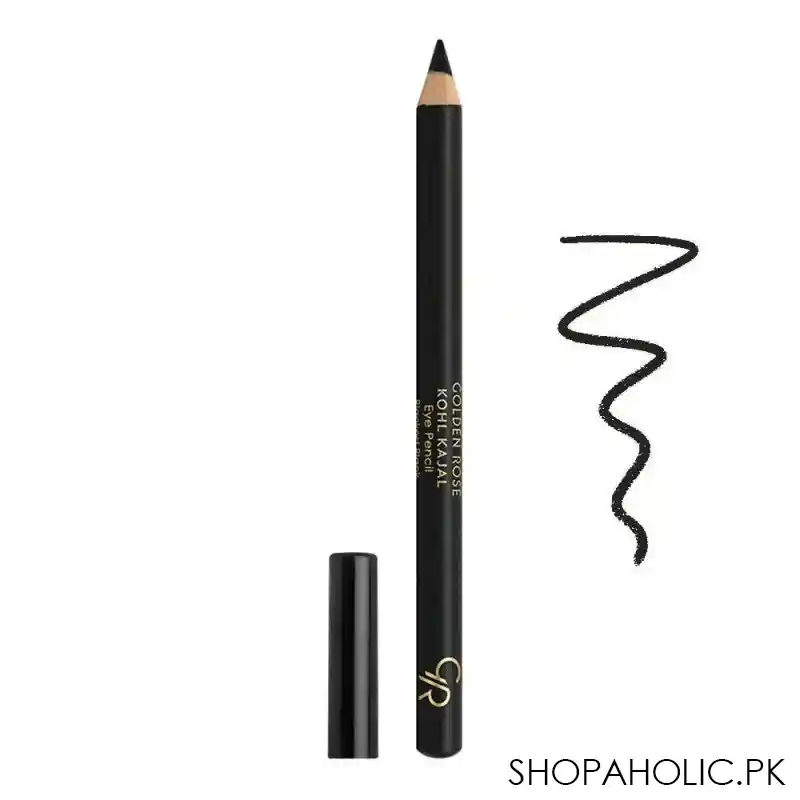 golden rose kohl kajal eye pencil, blackest black main image