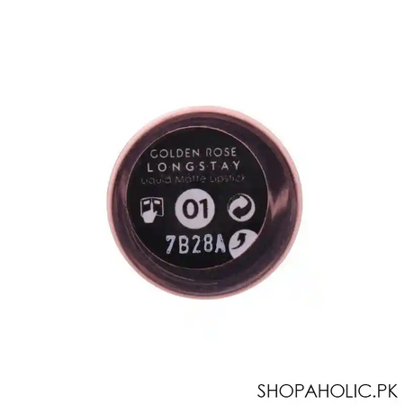 golden rose longstay liquid matte lipstick, 01 image2