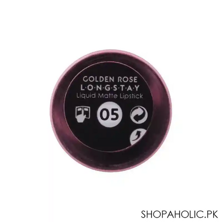 golden rose longstay liquid matte lipstick, 05 image2