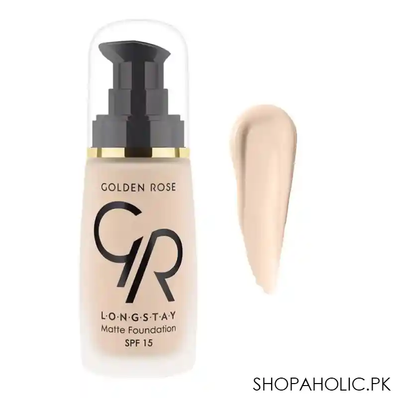 golden rose longstay matte foundation, spf 15, oil free, 01 main image