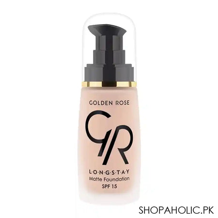 Golden Rose Longstay Matte Foundation, SPF 15, Vitamin A + E, 04 - Main Image