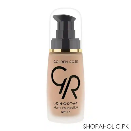 golden rose longstay matte foundation, spf 15, vitamin a + e, 09 main image