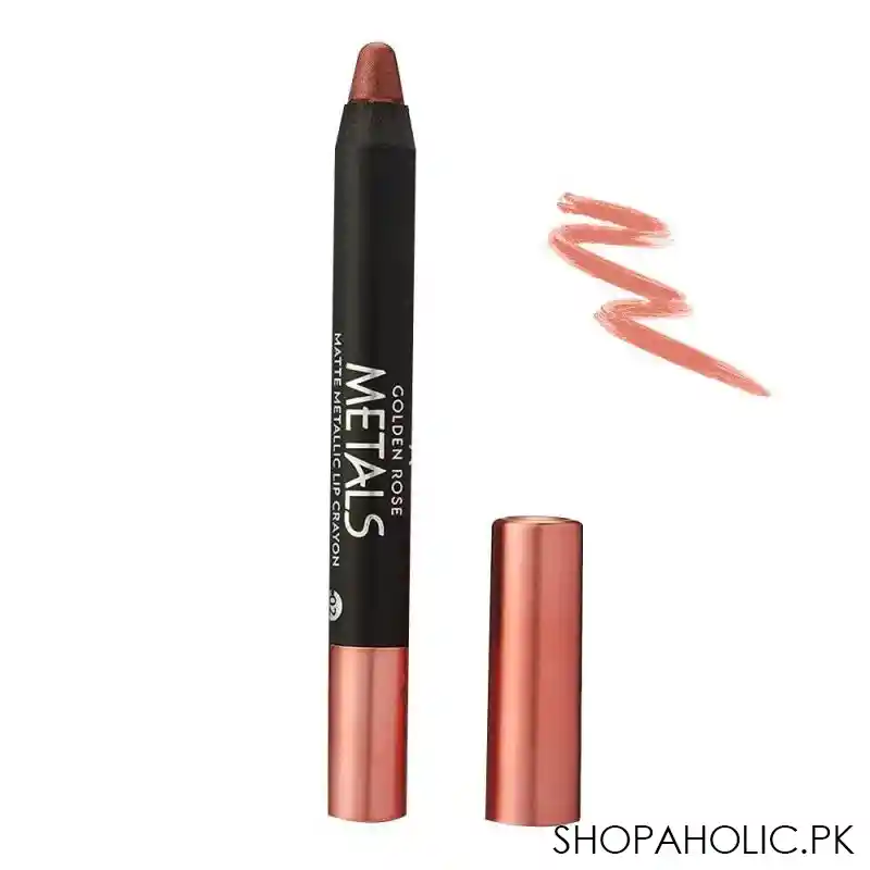 golden rose metals matte metallic lip, crayon, 02 main image