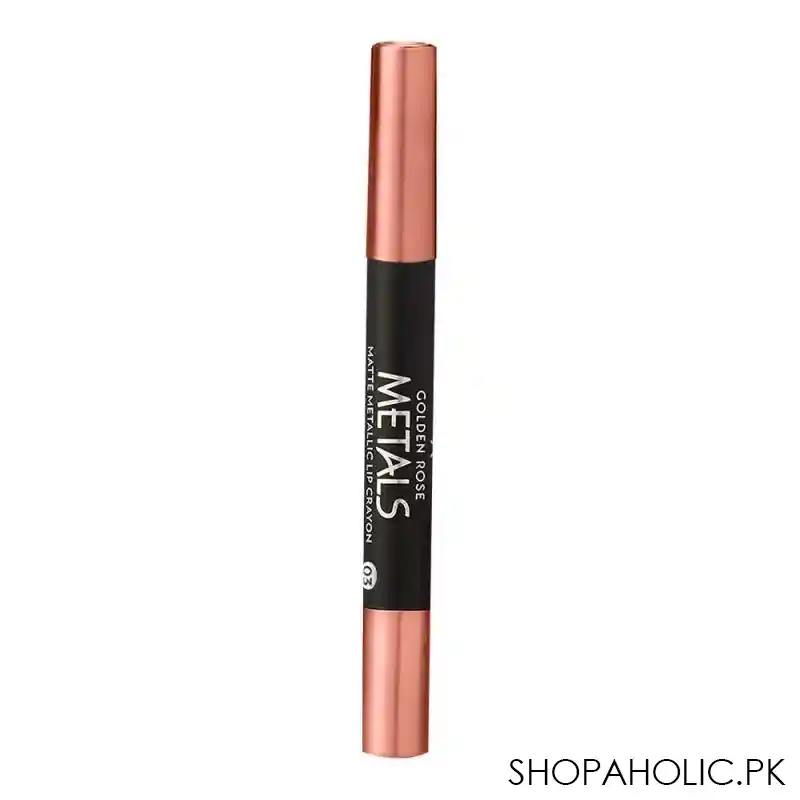 golden rose metals matte metallic lip crayon, 03 image2