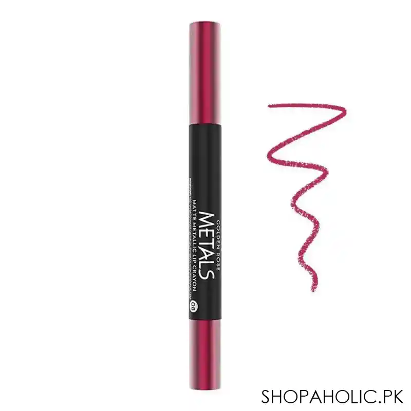 golden rose metals matte metallic lip, crayon, 08 main image