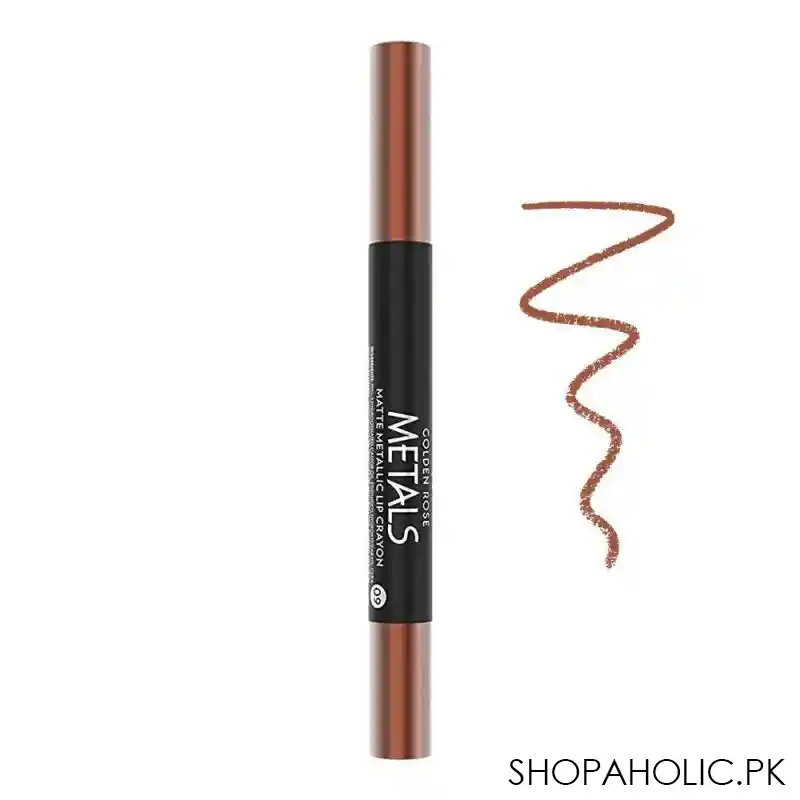 golden rose metals matte metallic lip, crayon, 09 main image