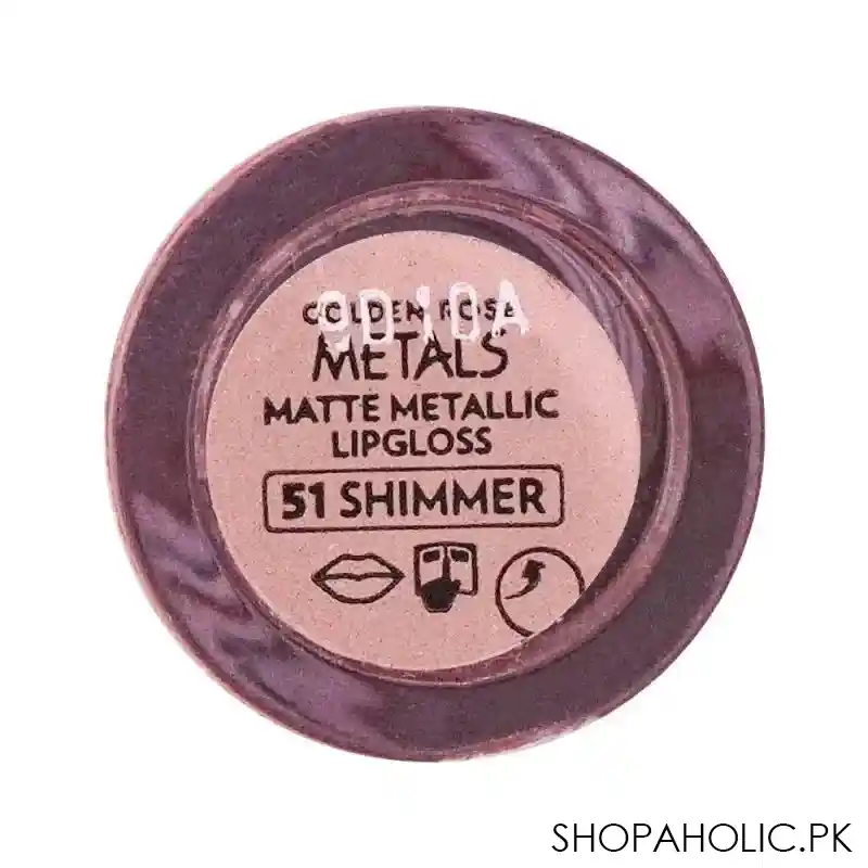 golden rose metals matte metallic lip gloss, 51, shimmer image4