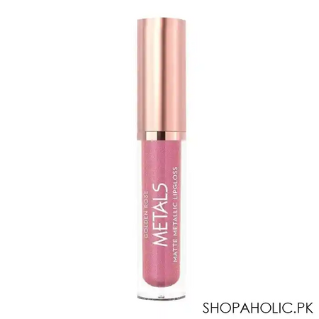golden rose metals matte metallic lip gloss, 52, pink topaz image2