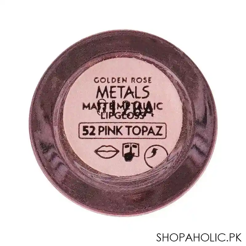 golden rose metals matte metallic lip gloss, 52, pink topaz image4