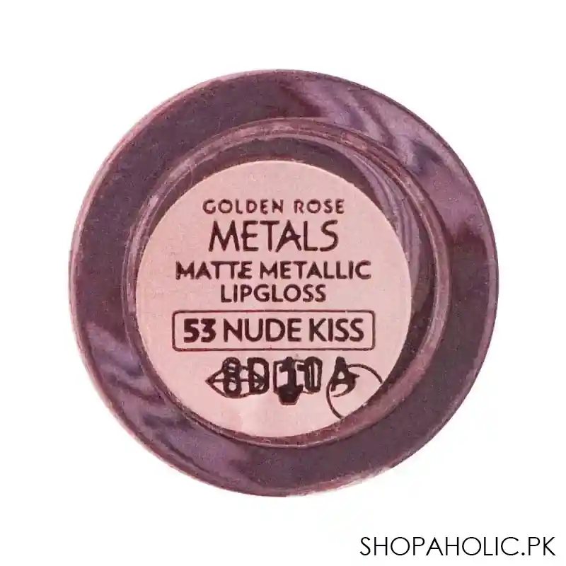 golden rose metals matte metallic lip gloss, 53, nude kiss image4