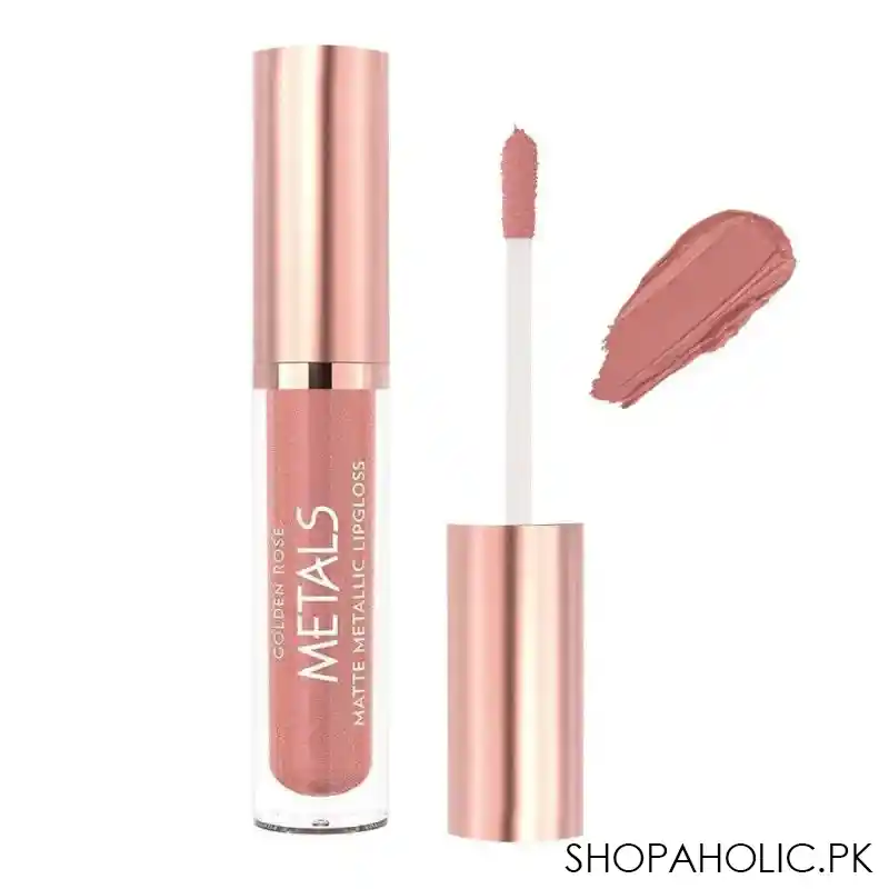 golden rose metals matte metallic lip gloss, 53, nude kiss main image