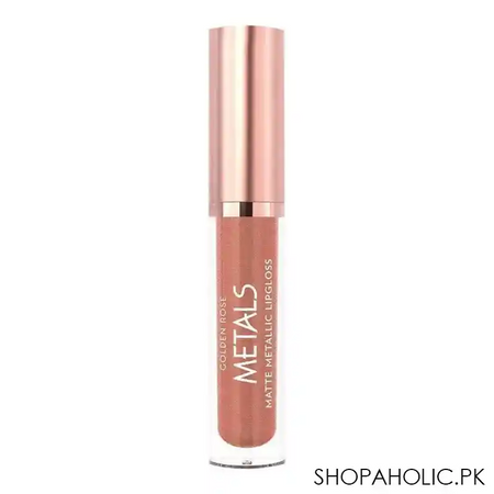 golden rose metals matte metallic lip gloss, 54, copper image2