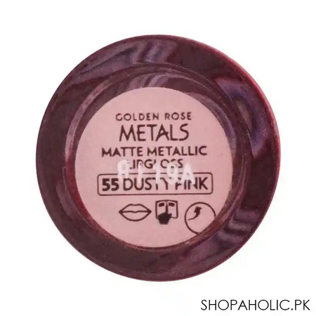 golden rose metals matte metallic lip gloss, 55, dusty pink image4