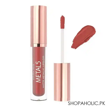 golden rose metals matte metallic lip gloss, 56, rosewood main image