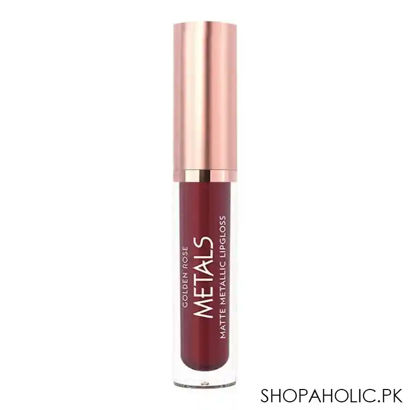 golden rose metals matte metallic lip gloss, 58, plum image2