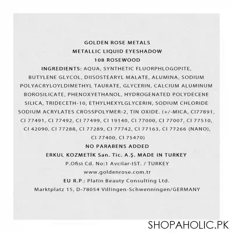 golden rose metals matte metallic liquid eyeshadow, 108, copper dust image3