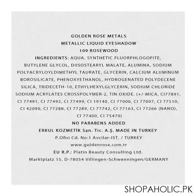 golden rose metals matte metallic liquid eyeshadow, 109, gunmetal image3