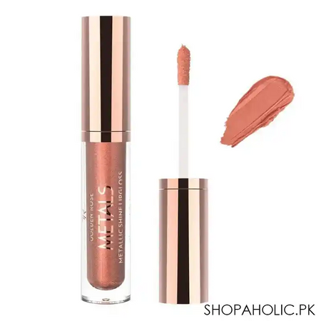 golden rose metals matte metallic shine lip gloss, 05, bronze main image