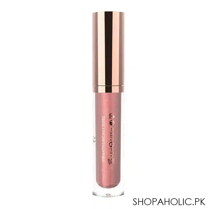 golden rose metals metallic shine lip gloss, 02, pink nude image3