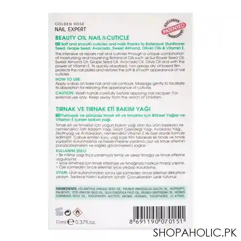 golden rose nail expert  nail & cuticle beauty oil image4