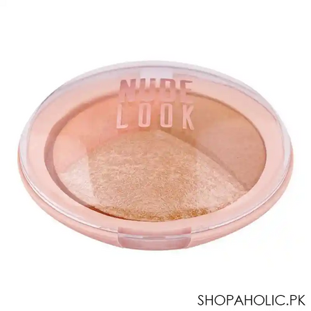 golden rose nude look baked trio face powder blusher, bronzer, highlighter image2
