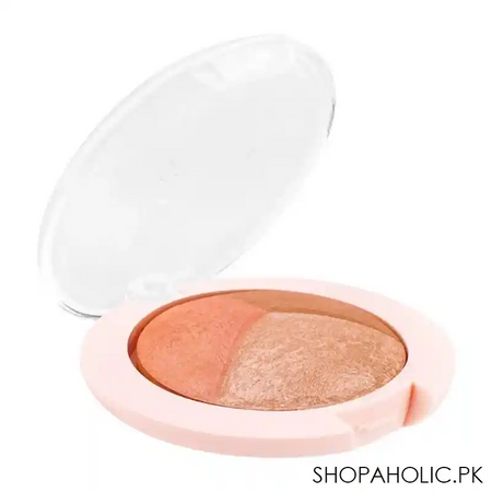 golden rose nude look baked trio face powder blusher, bronzer, highlighter main image