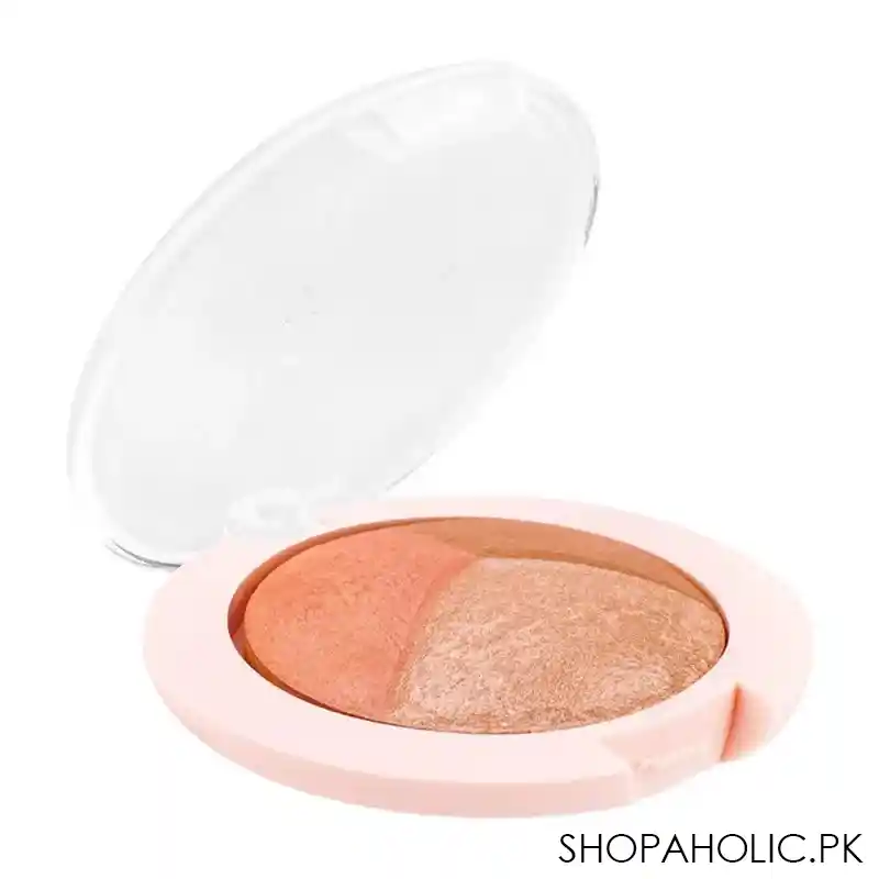 golden rose nude look baked trio face powder blusher, bronzer, highlighter main image