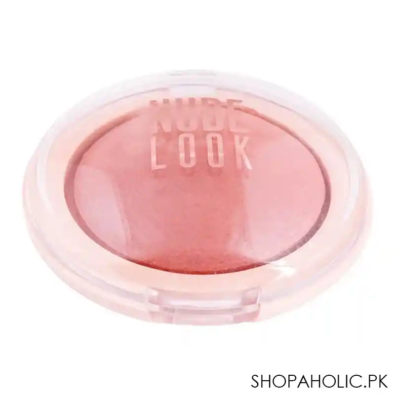 golden rose nude look face baked blusher, peachy nude, 2.5g image2