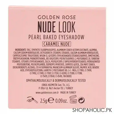 golden rose nude look matte baked eye shadow, caramel nude image5