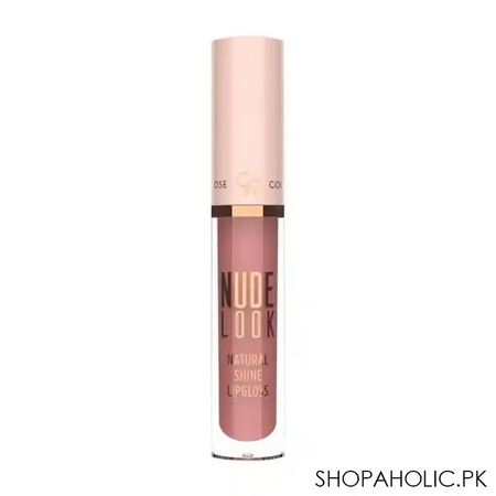 golden rose nude look natural shine lip gloss, 01, nude delight image2