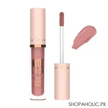 golden rose nude look natural shine lip gloss, 01, nude delight main image