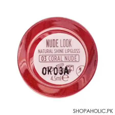golden rose nude look natural shine lip gloss, 03, coral nude image4