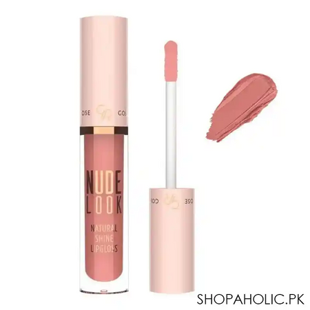 golden rose nude look natural shine lip gloss, 03, coral nude main image