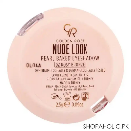 golden rose nude look pearl baked eye shadow, 02, rosy bronze image3