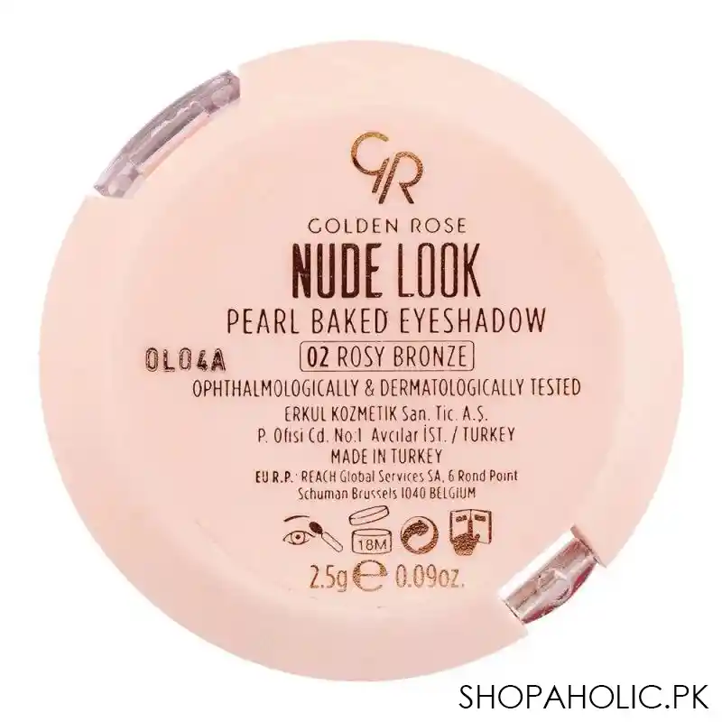 golden rose nude look pearl baked eye shadow, 02, rosy bronze image3