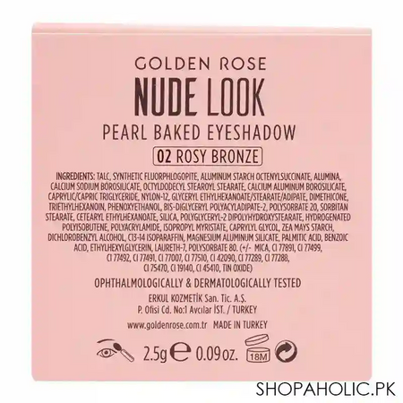 golden rose nude look pearl baked eye shadow, 02, rosy bronze image5
