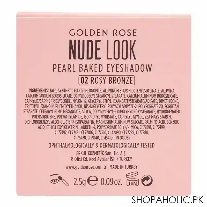 golden rose nude look pearl baked eye shadow, 02, rosy bronze image5
